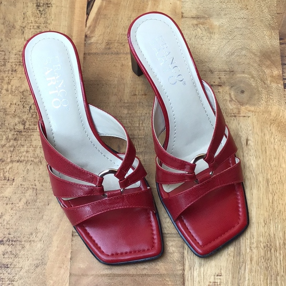 Franco Sarto red sandals